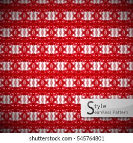 abstract seamless pattern mesh loop heart red bow ribbon geometric vector illustration