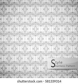 abstract seamless pattern mesh loop heart bow ribbon. white texture background geometric vintage vector illustration