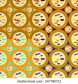 Abstract seamless pattern, mimicking the cellular structure of living organisms