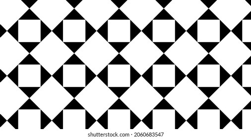 Resumen de patrón sin fisuras, fondo geométrico mínimo, patrón geométrico repetido, patrón gráfico moderno, fondo de patrón negro y blanco