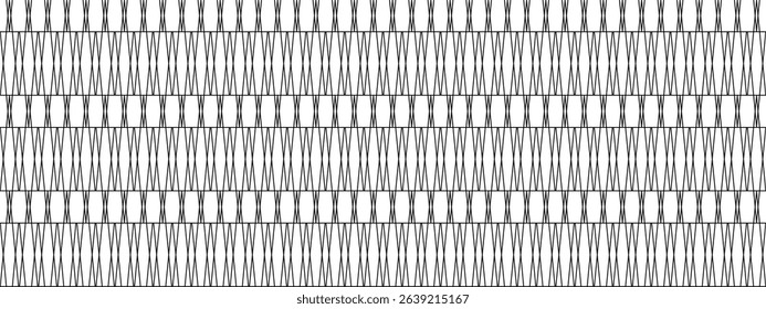 Abstract Seamless Pattern Minimal Geometric Background. Geometric monochrome lattice seamless arabic pattern. Islamic oriental style Tiling Black and white line background. EPS vector illustration