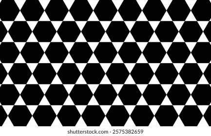 Abstract seamless pattern, minimalistic background of repeating black octagons