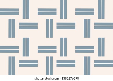 Abstract seamless pattern. Mirror geometric ornament. Vector illustration blue color