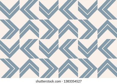 Abstract seamless pattern. Mirror geometric ornament. Vector illustration blue color