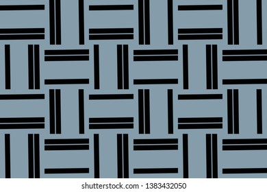 Abstract seamless pattern. Mirror geometric ornament. Vector illustration blue color