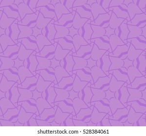 Abstract seamless pattern. Mirror geometric ornament. Vector illustration purple color