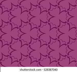 Abstract seamless pattern. Mirror geometric ornament. Vector illustration purple color