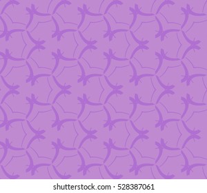 Abstract seamless pattern. Mirror geometric ornament. Vector illustration purple color