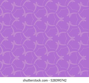 Abstract seamless pattern. Mirror geometric ornament. Vector illustration purple color