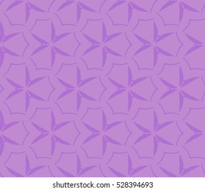 Abstract seamless pattern. Mirror geometric ornament. Vector illustration purple color