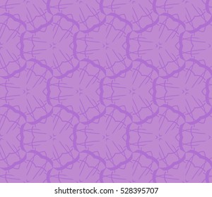Abstract seamless pattern. Mirror geometric ornament. Vector illustration purple color