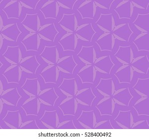 Abstract seamless pattern. Mirror geometric ornament. Vector illustration purple color