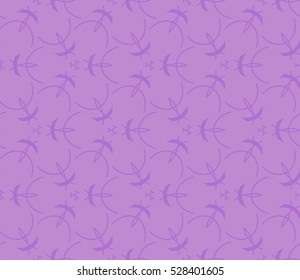 Abstract seamless pattern. Mirror geometric ornament. Vector illustration purple color