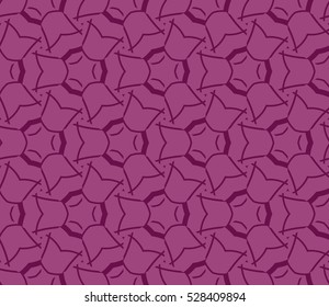 Abstract seamless pattern. Mirror geometric ornament. Vector illustration purple color