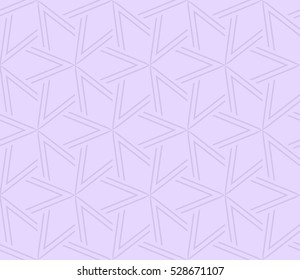 Abstract seamless pattern. Mirror geometric ornament. Vector illustration purple color