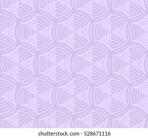 Abstract seamless pattern. Mirror geometric ornament. Vector illustration purple color