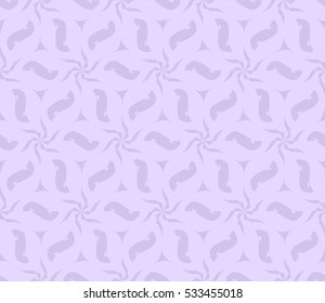 Abstract seamless pattern. Mirror geometric ornament. Vector illustration purple color