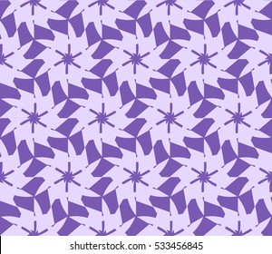 Abstract seamless pattern. Mirror geometric ornament. Vector illustration purple color