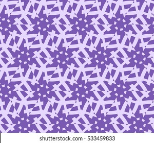 Abstract seamless pattern. Mirror geometric ornament. Vector illustration purple color