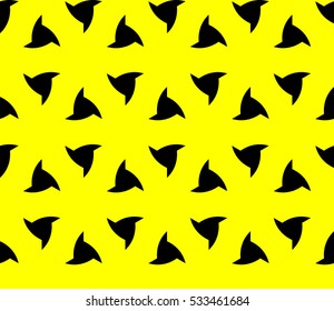 Abstract seamless pattern. Mirror geometric ornament. Vector illustration yellow color