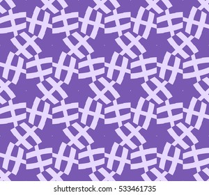 Abstract seamless pattern. Mirror geometric ornament. Vector illustration purple color