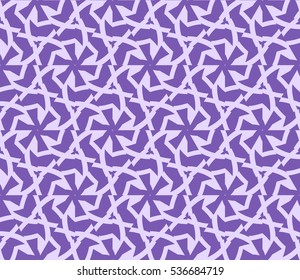 Abstract seamless pattern. Mirror geometric ornament. Vector illustration purple color
