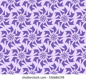Abstract seamless pattern. Mirror geometric ornament. Vector illustration purple color