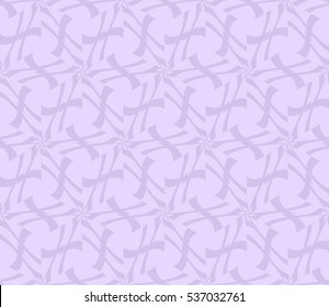 Abstract seamless pattern. Mirror geometric ornament. Vector illustration purple color