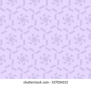 Abstract seamless pattern. Mirror geometric ornament. Vector illustration purple color