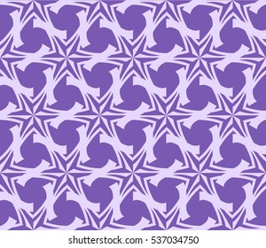 Abstract seamless pattern. Mirror geometric ornament. Vector illustration purple color