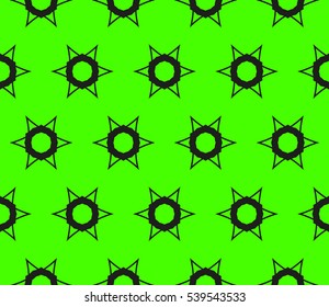 Abstract seamless pattern. Mirror geometric ornament. Vector illustration green color