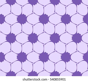 Abstract seamless pattern. Mirror geometric ornament. Vector illustration purple color