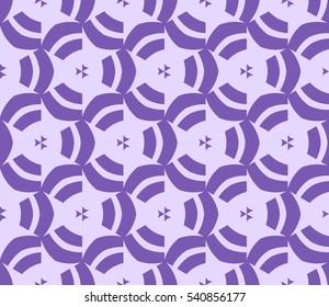 Abstract seamless pattern. Mirror geometric ornament. Vector illustration purple color