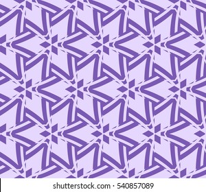 Abstract seamless pattern. Mirror geometric ornament. Vector illustration purple color