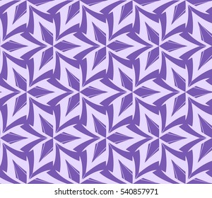 Abstract seamless pattern. Mirror geometric ornament. Vector illustration purple color