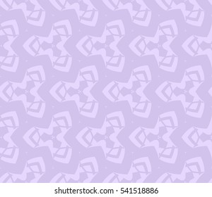 Abstract seamless pattern. Mirror geometric ornament. Vector illustration purple color