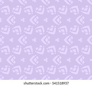 Abstract seamless pattern. Mirror geometric ornament. Vector illustration purple color
