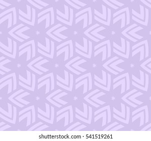 Abstract seamless pattern. Mirror geometric ornament. Vector illustration purple color