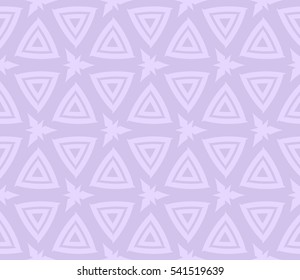 Abstract seamless pattern. Mirror geometric ornament. Vector illustration purple color
