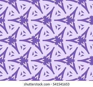 Abstract seamless pattern. Mirror geometric ornament. Vector illustration purple color