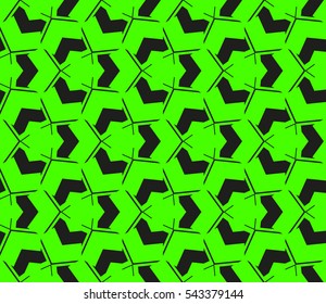 Abstract seamless pattern. Mirror geometric ornament. Vector illustration green color