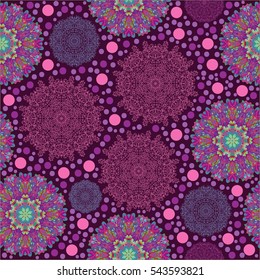 Abstract seamless pattern model . Mandala pattern repetition. Vintage background. Seamless pattern can be used for wallpaper , patterns, textiles, tissue, packaging, surface texture to the design.