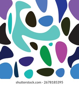 Padrão sem emenda abstrato moderno geométrico forma orgânica fundo