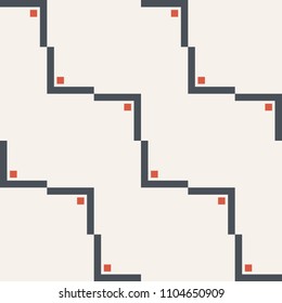 Abstract seamless pattern. Modern stylish texture. Repeating geometric tiles. Bold rectangular elements. Stairs pattern. Diagonal arrangement. Vector color background.