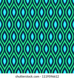 Abstract seamless pattern. Modern stylish elegant texture. Repeating smooth geometric tiles. Stylized bird feathers. Design for print, fabric, cloth, textile, decoration. Vector color background.