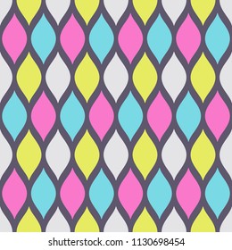 Abstract seamless pattern. Modern stylish elegant texture. Repeating smooth geometric tiles. Kiddie ornament. Design for print, fabric, cloth, textile, decoration. Vector colorful background.