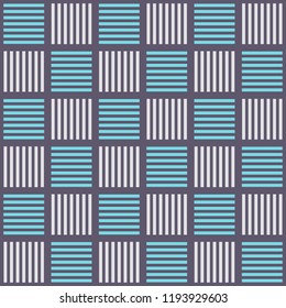 Abstract seamless pattern. Modern stylish texture. Geometric ornament of striped squares. Minimalistic graphic print. Vector color background.