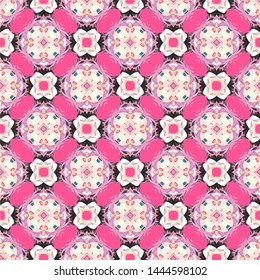 Abstract seamless pattern modern stylish abstract texture. Stylish fabric print with ethnic ornate design