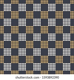 Abstract seamless pattern. Modern stylish texture. Repeating geometric tiles of dotted squares. Simple color vector background.