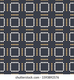 Abstract seamless pattern. Modern stylish texture. Repeating geometric tiles of dotted squares. Simple color vector background.